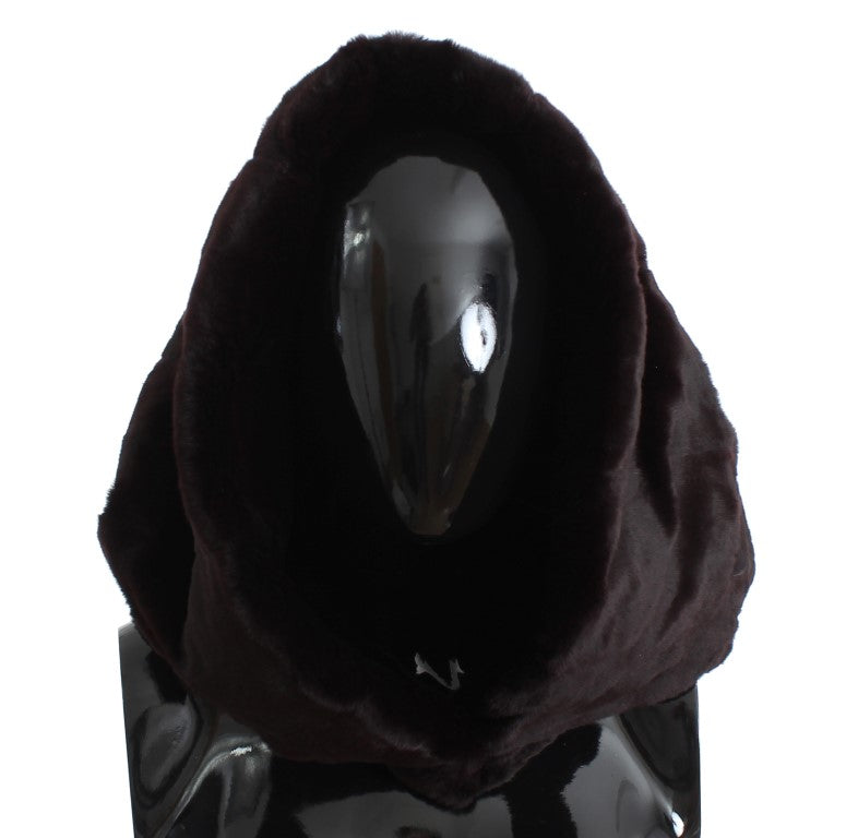  Luxurious Italian 100% Weasel Fur Hooded Scarf 