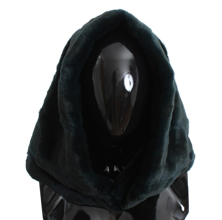 Luxurious Gray Weasel Fur Hooded Scarf from MainLine Collection