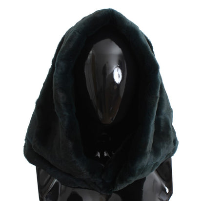 Luxurious Gray Weasel Fur Hooded Scarf from MainLine Collection