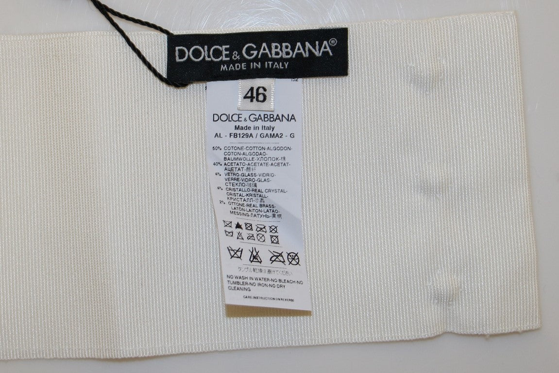 50% Cotton, 40% Acetate, 4% Crystal, 2% Metal belt from SE