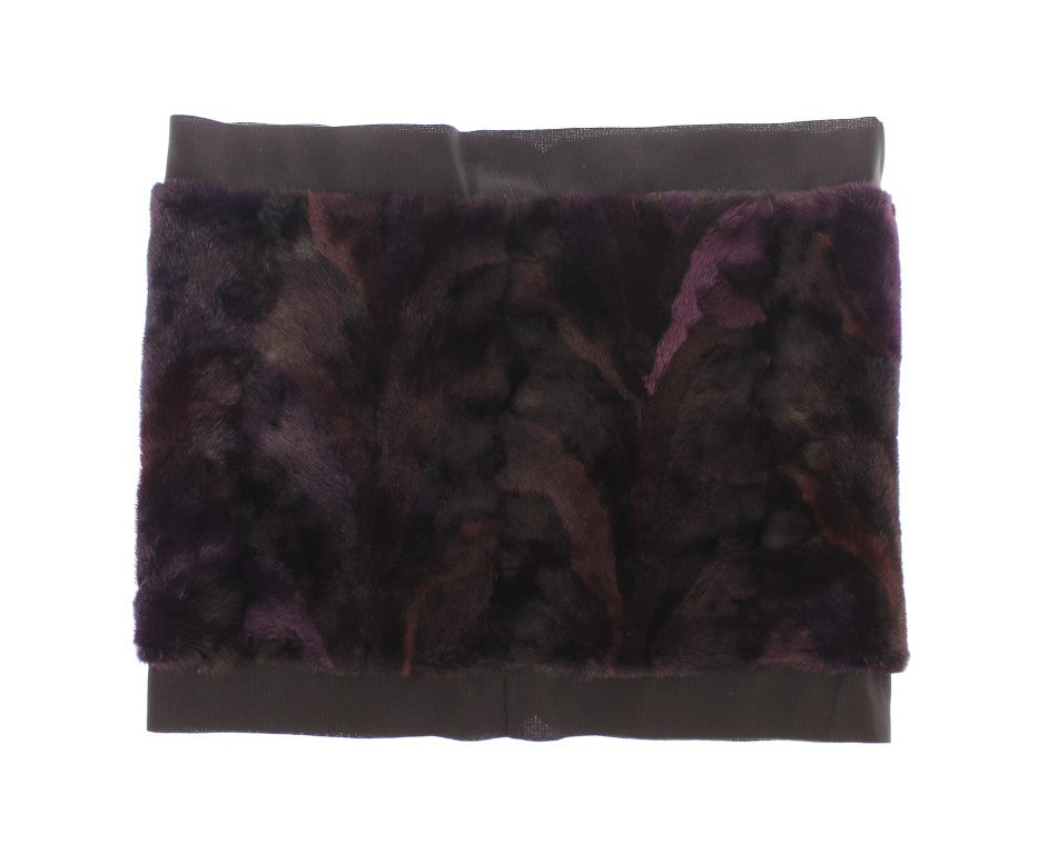 Dolce & Gabbana Purple Mink Scarf