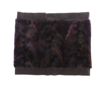 Dolce & Gabbana Exquisite Purple MINK Fur Scarf Wrap accessory with tags and button closures