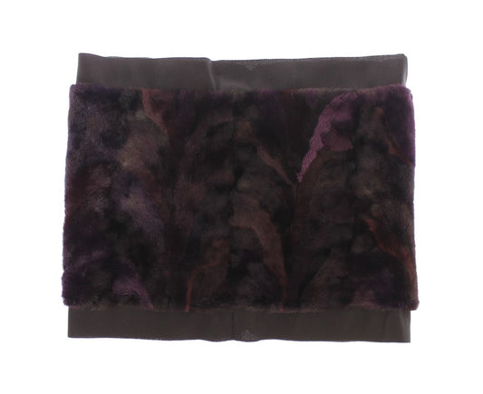 Dolce & Gabbana Exquisite Purple MINK Fur Scarf Wrap accessory with tags and button closures