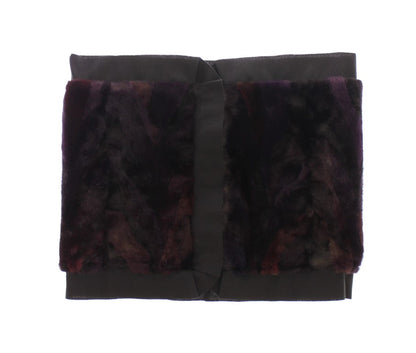Luxurious purple MINK fur scarf from Dolce & Gabbana's MainLine Collection