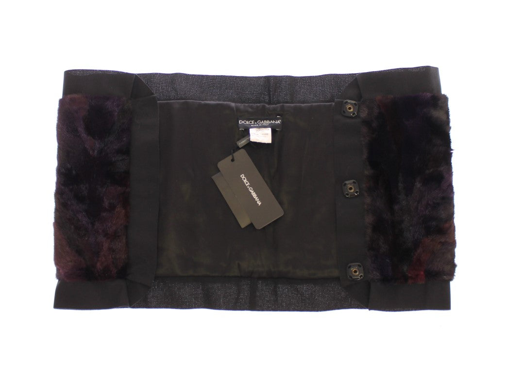 Dolce & Gabbana Purple Mink Scarf