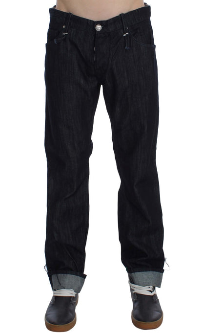 Acht Elegant Straight Fit Blue Mens Jeans - High Quality Denim Fabric