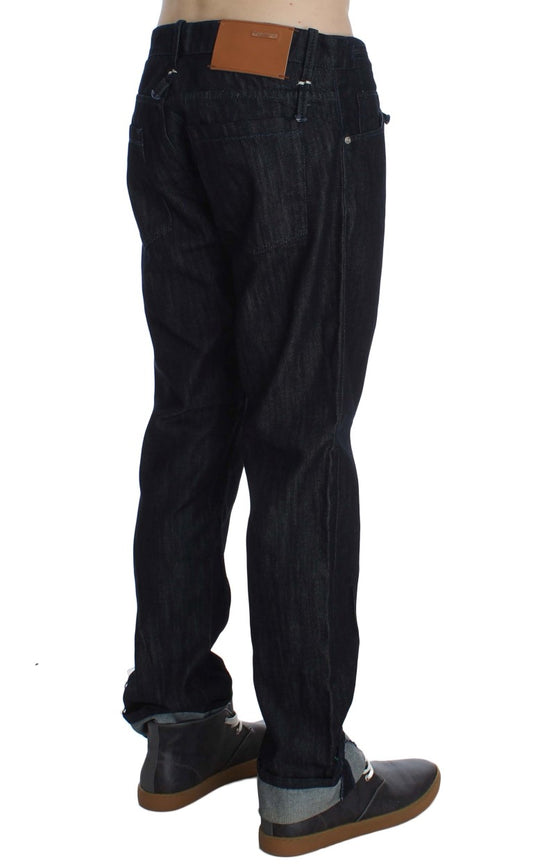 Acht Elegant Straight Fit Blue Mens Jeans - Classic, comfortable denim pants for men
