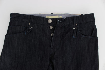 Acht Elegant Straight Fit Blue Mens Jeans, comfortable and stylish denim trousers for men