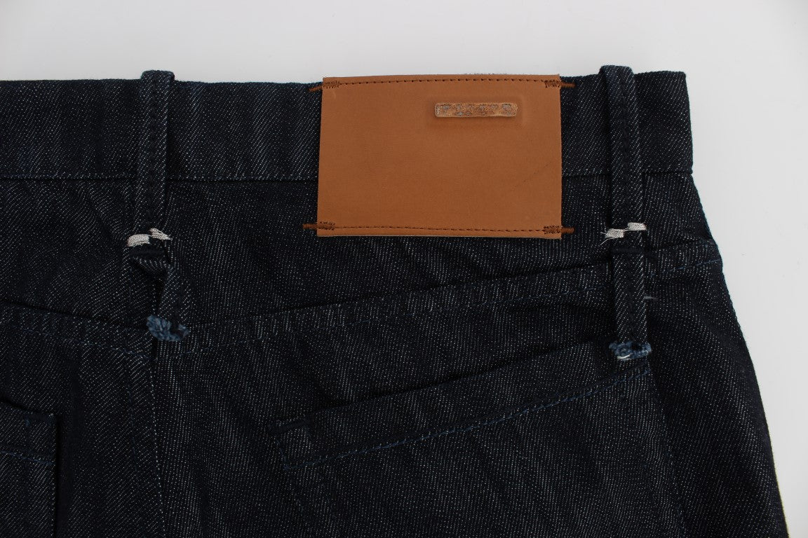 Acht Elegant Straight Fit Blue Mens Jeans - High Quality Denim Material