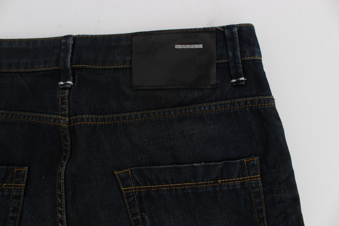  Acht Elegant Straight Fit Dark Blue Jeans - the epitome of style