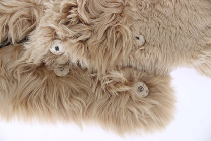 Dolce & Gabbana Beige Alpaca Fur Wrap Made of 100% Lambskin Fur