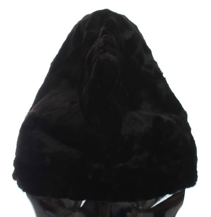 Black hooded scarf wrap designed for warmth and style