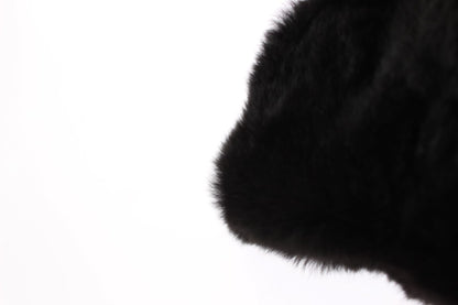 Rare black weasel fur wrap with 2 snap button closure