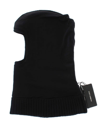 Dolce & Gabbana Elegant Black Sequined Hooded Scarf Wrap with Luxurious Design