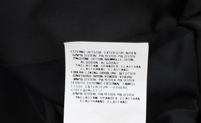 Black Blazer Lined with Viscose and Polyester for Comfort