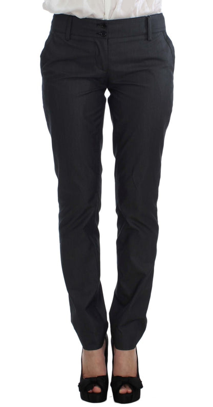 Gray cotton blend pantsuit ensemble for those seeking elegance and style