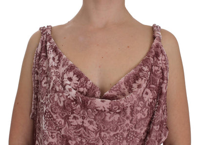 Luxurious and graceful Exte Silk Blend Floral Print Top in luscious pink