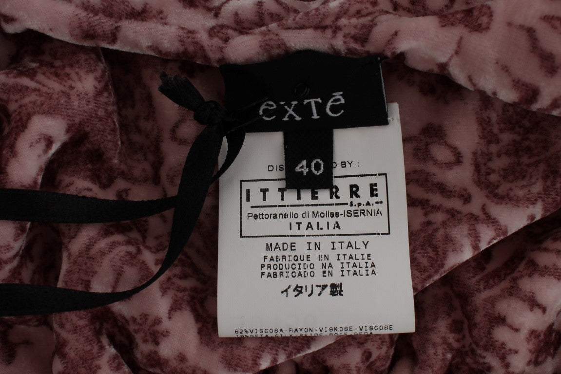 Exte Silk Blend Floral Print Top featuring a thoughtful side zipper design