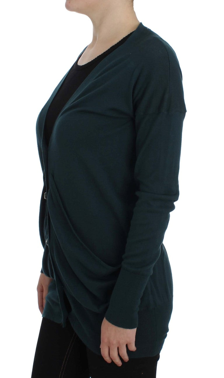 Elegant 100% Cotton Sweater in Beautiful Green Shade