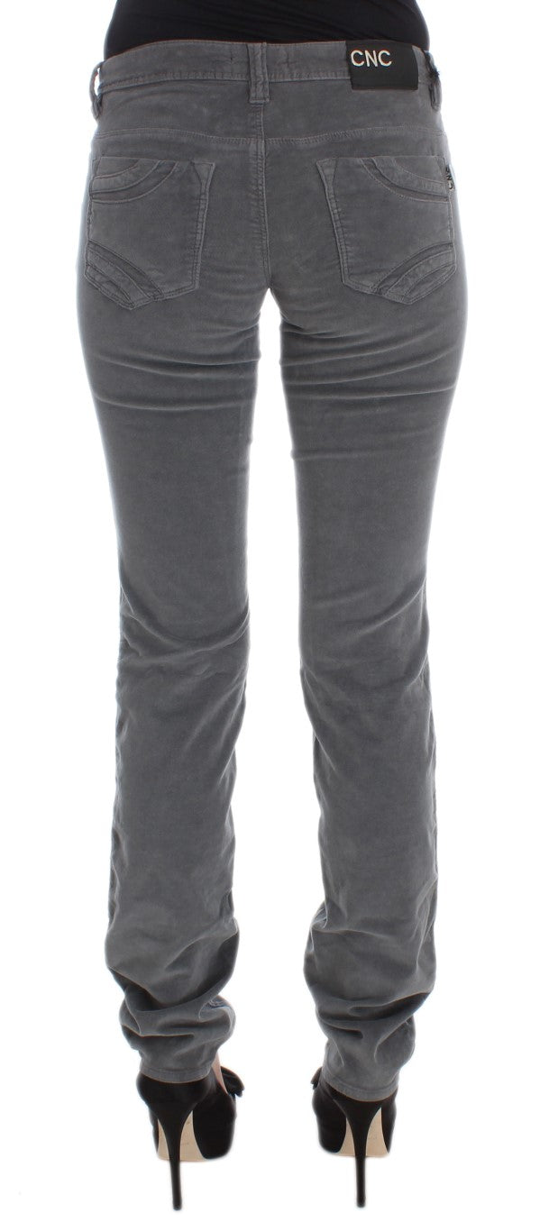 Costume National Sleek Super Slim Gray Jeans - trendy and modern denim fashion for men