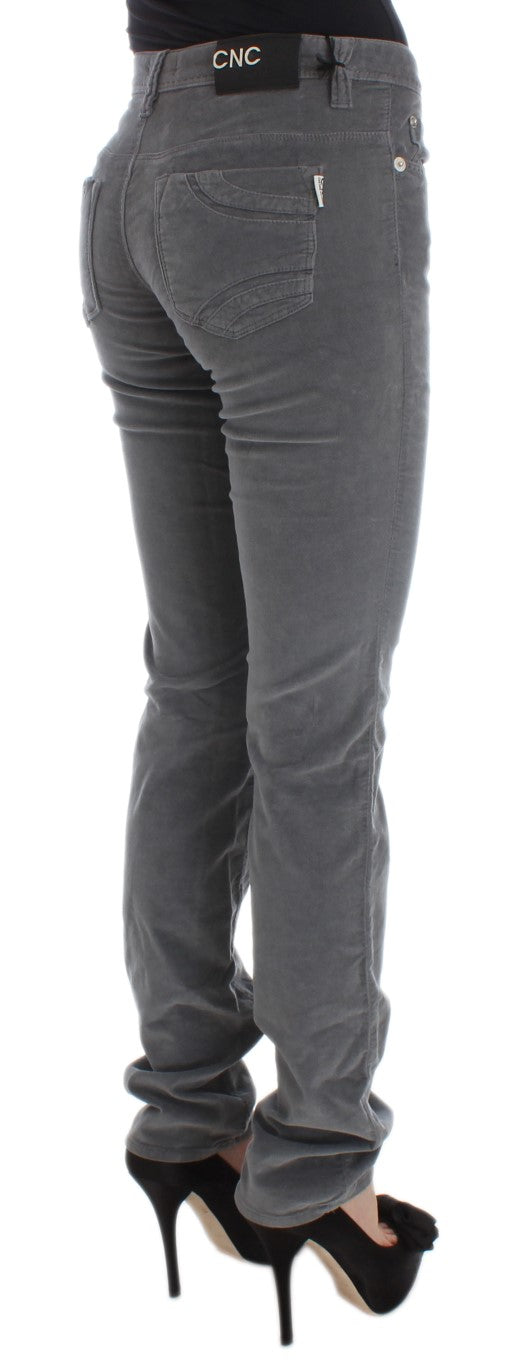 Costume National Sleek Super Slim Gray Jeans - High quality, slim fit, stylish gray denim pants for men