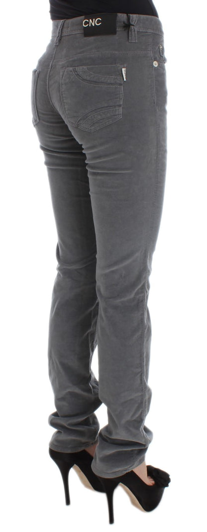 Costume National Sleek Super Slim Gray Jeans - High quality, slim fit, stylish gray denim pants for men
