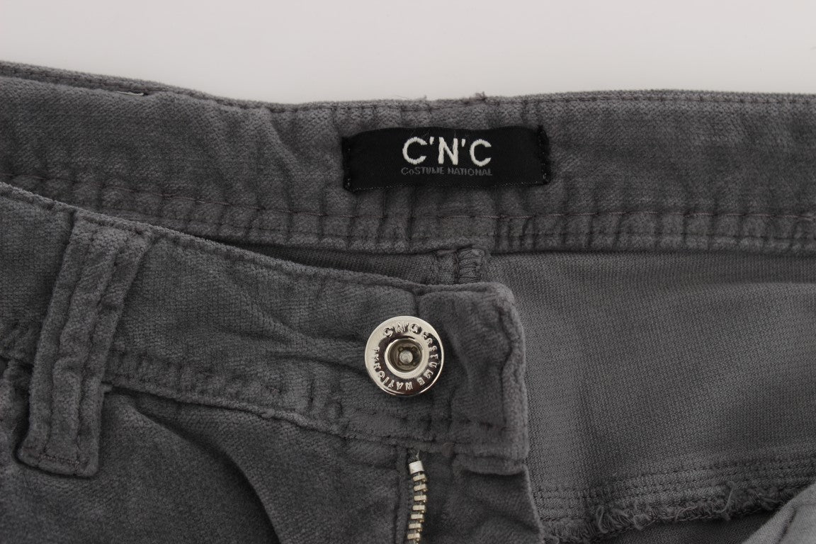 Costume National Sleek Super Slim Gray Jeans, modern and stylish denim pants for men