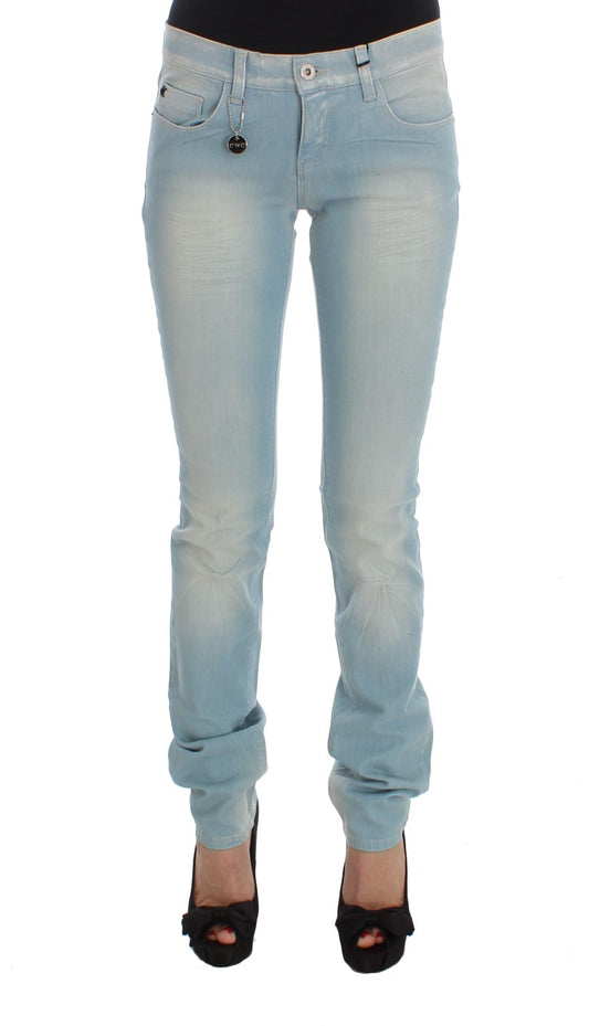 Chic Super Slim Blue Jeans from Costume National, front view