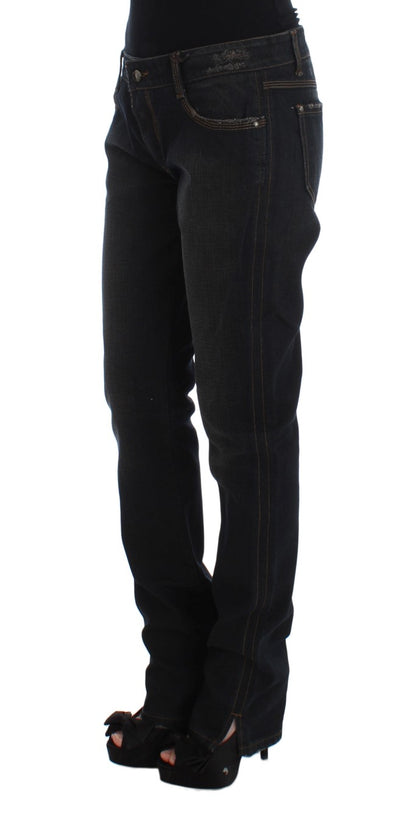 High-quality 100% Cotton Ermanno Scervino Chic Boyfriend Jeans in Blue