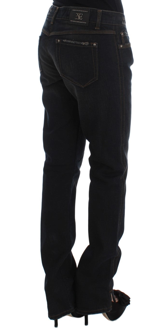 Blue Ermanno Scervino Chic Boyfriend Jeans crafted from 100% Cotton