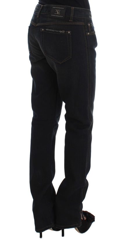 Blue Ermanno Scervino Chic Boyfriend Jeans crafted from 100% Cotton