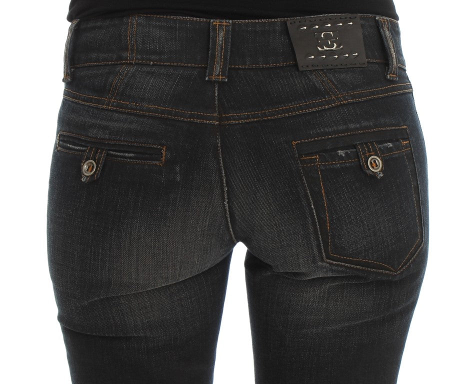 Versatile Blue Cotton Jeans for Authentic Italian Style