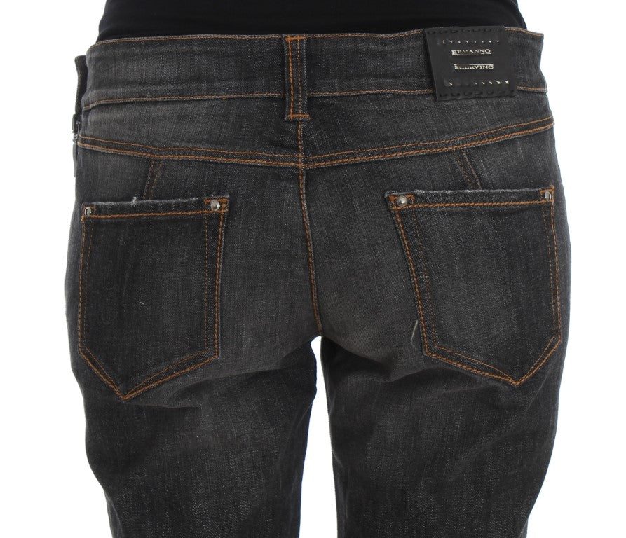 Ermanno Scervino gray jeans with slim fit for a sophisticated look