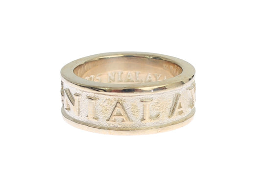 Nialaya Silver Splendor Sterling Ring for Men in 925 Sterling Silver