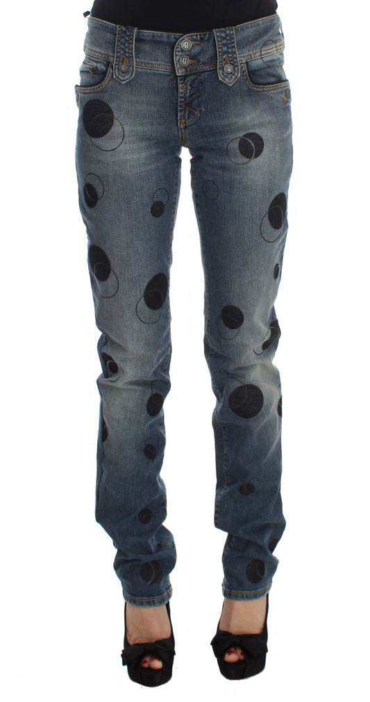 John Galliano Chic Slim Fit Bootcut Jeans in Blue Wash 