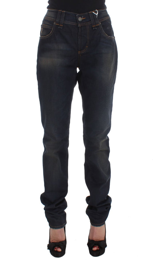 John Galliano Chic Boyfriend Fit Blue Jeans crafted in Italy