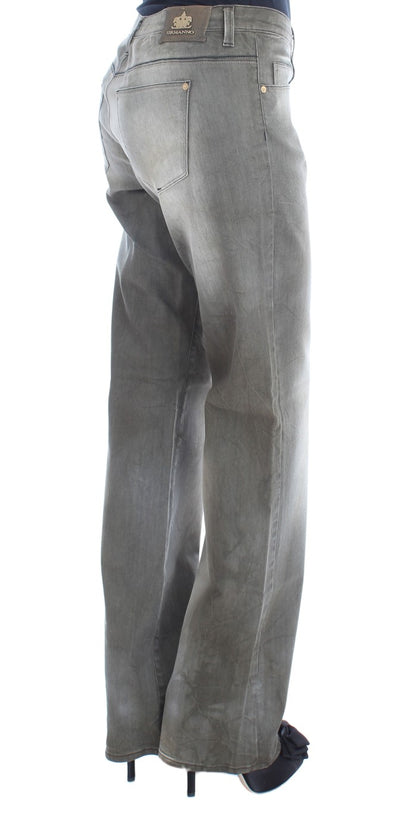 Authentic Luxury Ermanno Scervino Chic Gray Wash Boyfriend Jeans