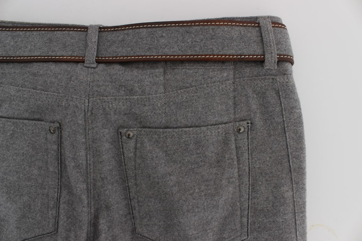 Ermanno Scervino Chic Gray Casual Cotton Pants, perfect for everyday fashion