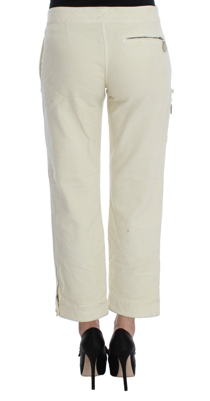 Italian-crafted Capri Cropped Pants by Ermanno Scervino in beige