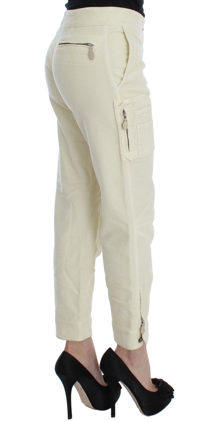 Premium 100% cotton Capri Cropped Pants from Ermanno Scervino in beige