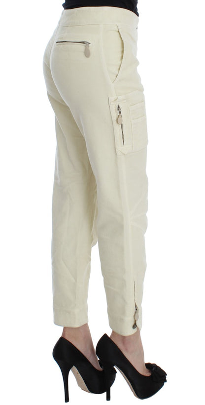 Premium 100% cotton Capri Cropped Pants from Ermanno Scervino in beige