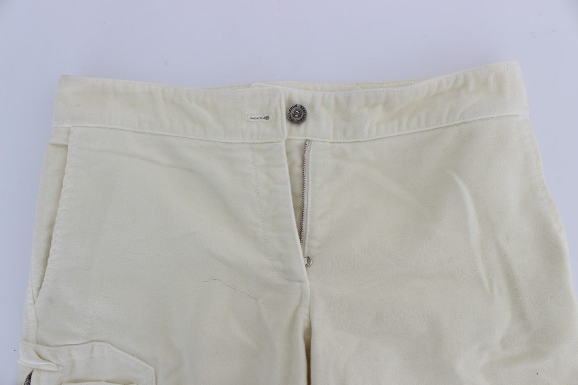 Stylish and breathable beige Capri Cropped Pants by Ermanno Scervino