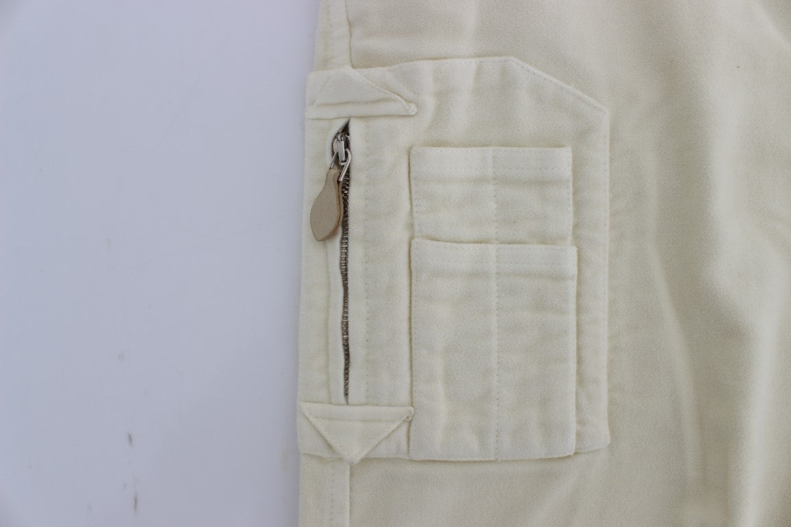 Versatile and sophisticated Italian Capri Cropped Pants in beige