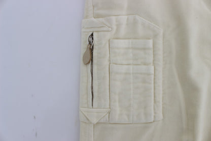 Versatile and sophisticated Italian Capri Cropped Pants in beige