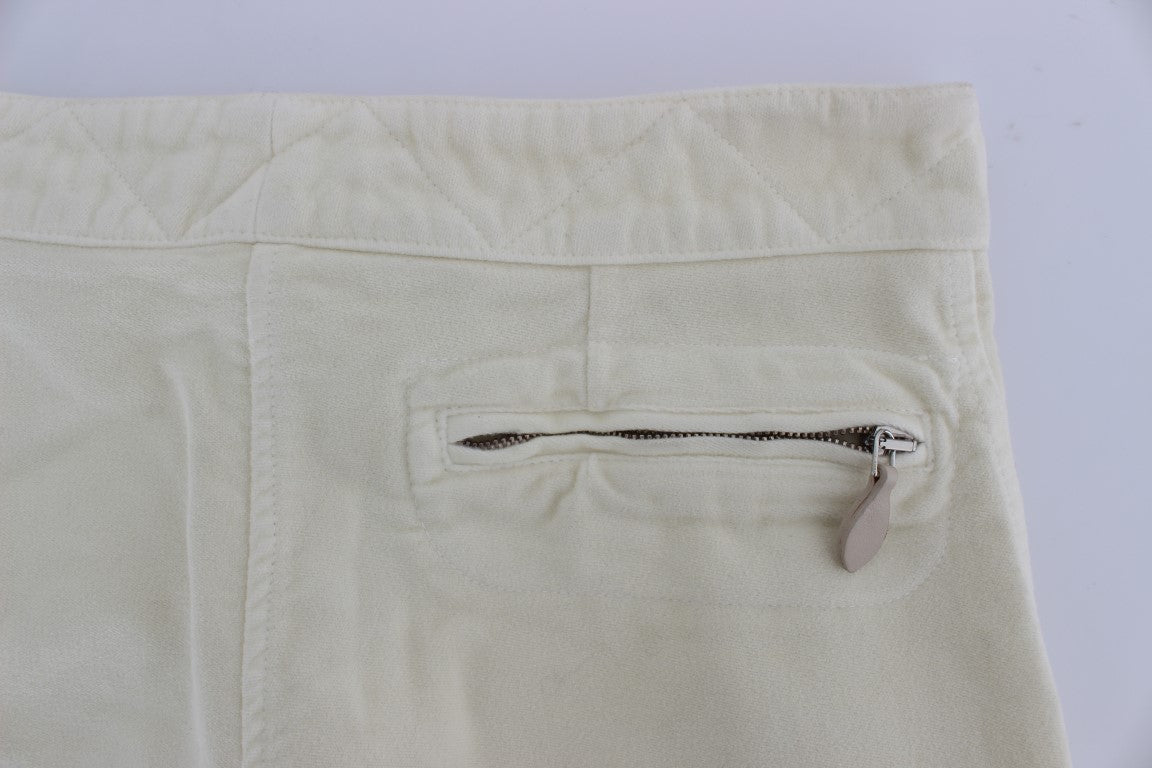 Gorgeous fit for any occasion with Ermanno Scervino beige Capri Cropped Pants
