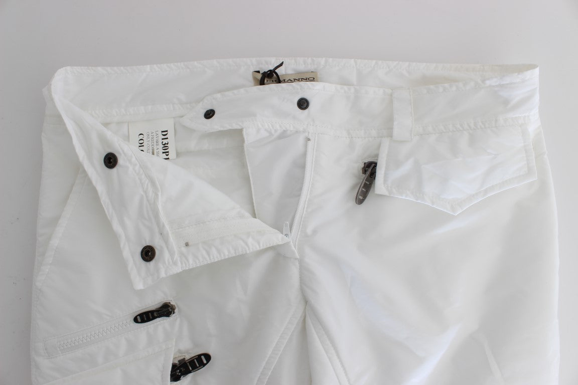 Functional and fashionable Ermanno Scervino Chic White Nylon Cargo Pants