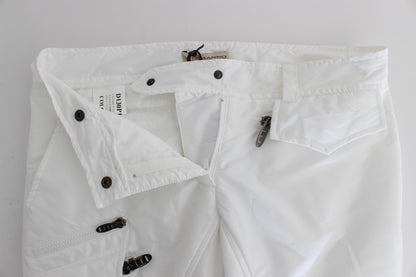 Functional and fashionable Ermanno Scervino Chic White Nylon Cargo Pants