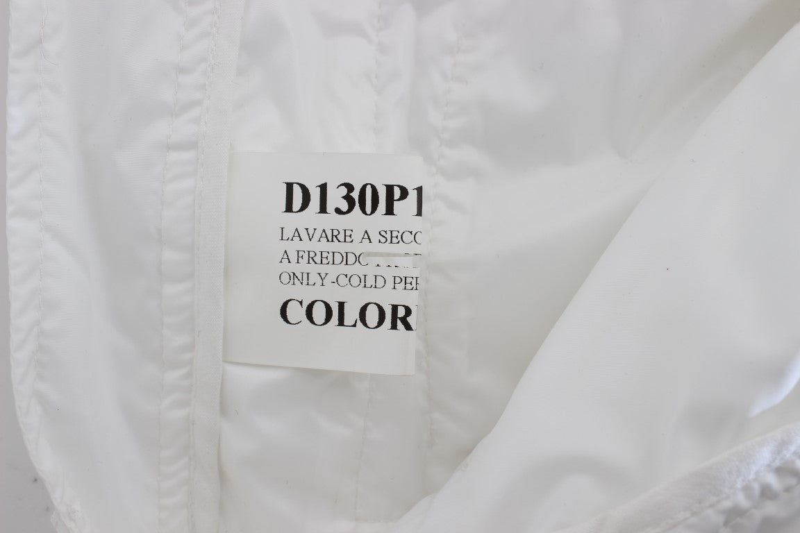 Authentic Ermanno Scervino Chic White Nylon Cargo Pants with tags