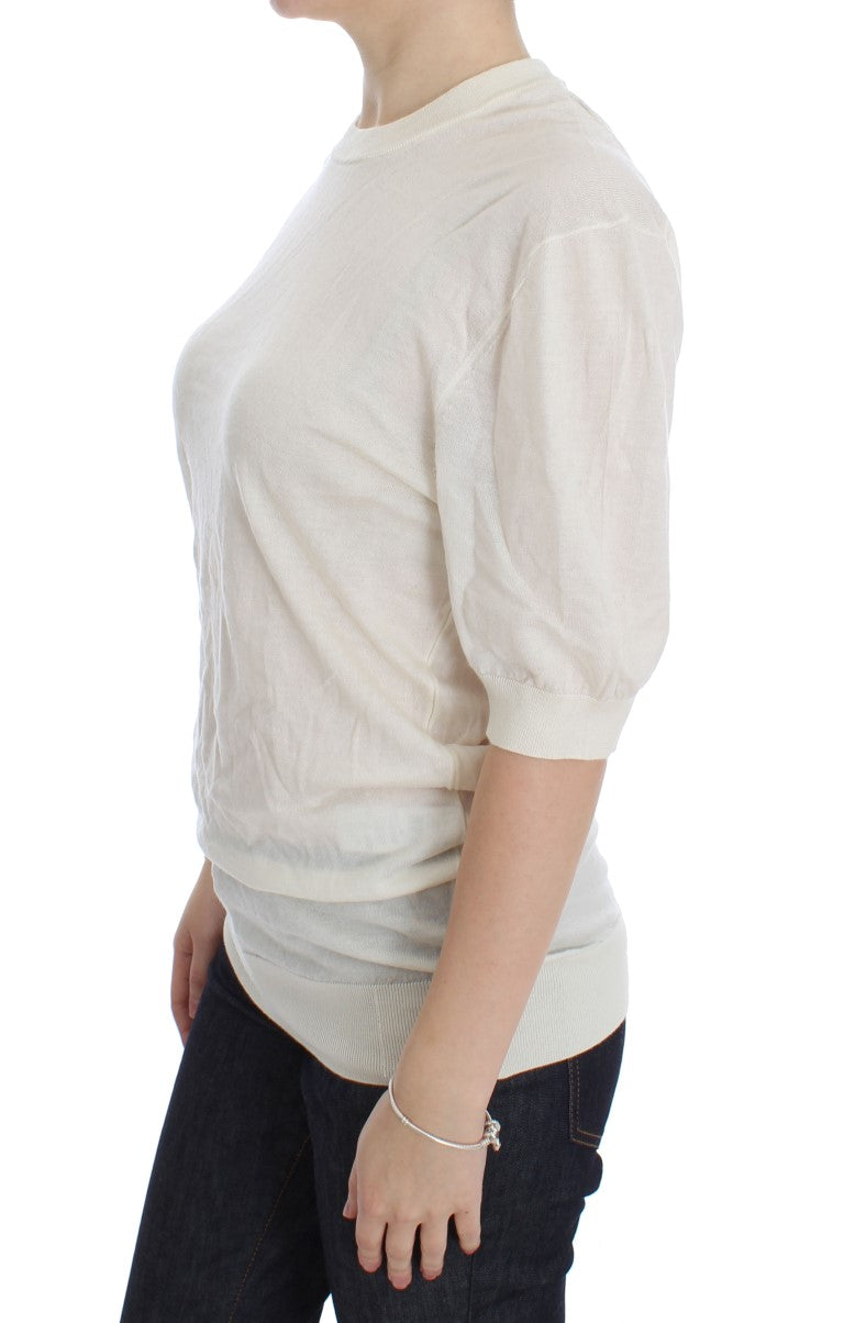 Luxurious white cashmere sweater perfect for any occasion