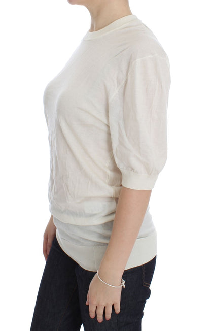 Luxurious white cashmere sweater perfect for any occasion